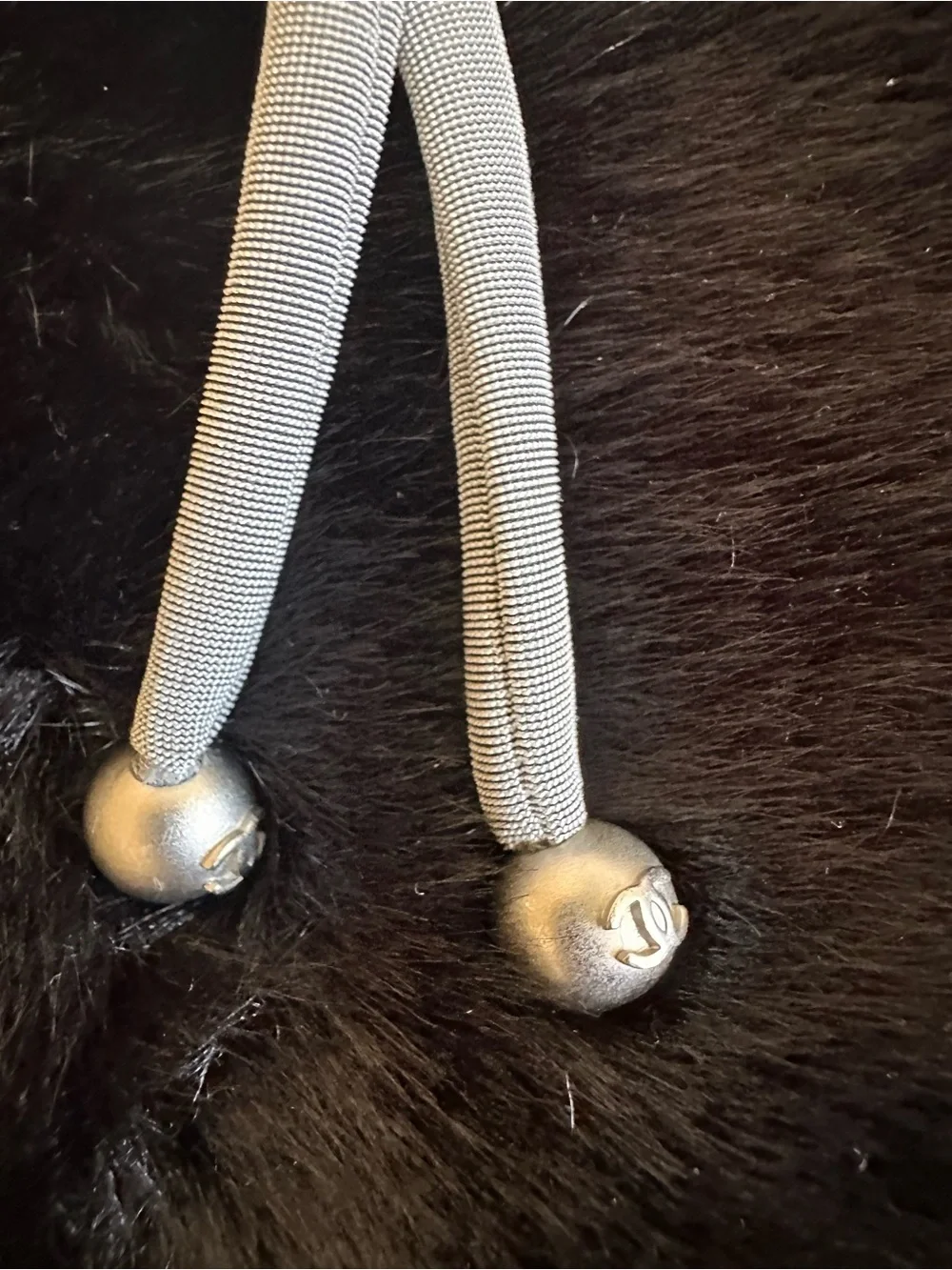AUTHENTIC CHANEL Silver/Gray Tie-Front Halter Bikini